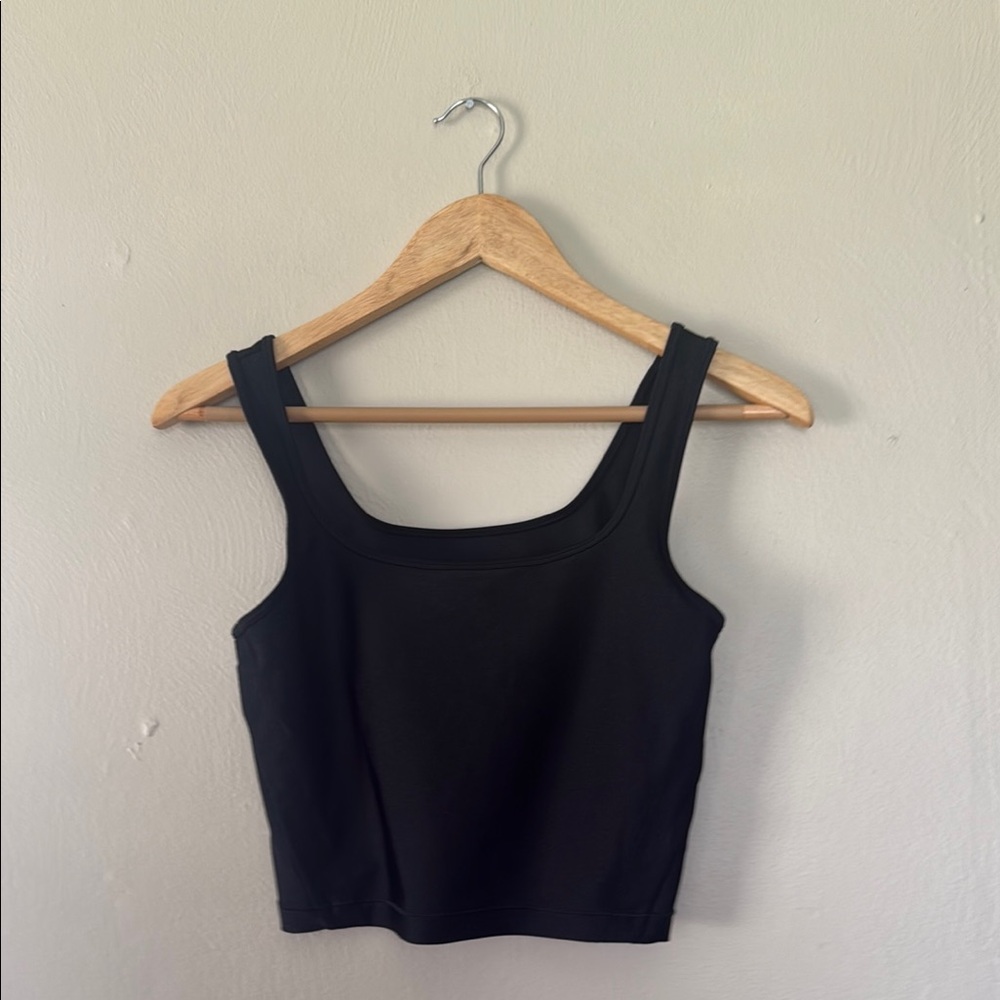 Athleta Black shine Fitted Crop Tank Top XS